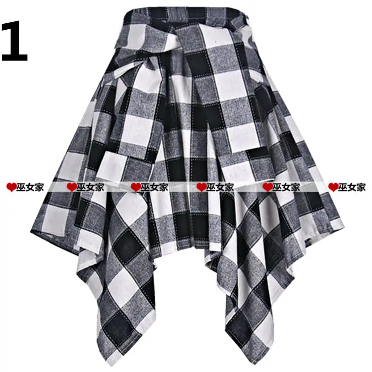 Plaid Skirt Women Pleated Lace-up Tie Mini Skirt Y2k Streetwear Harajuku Vintage Irregular Sports Street Women Fart Curtain