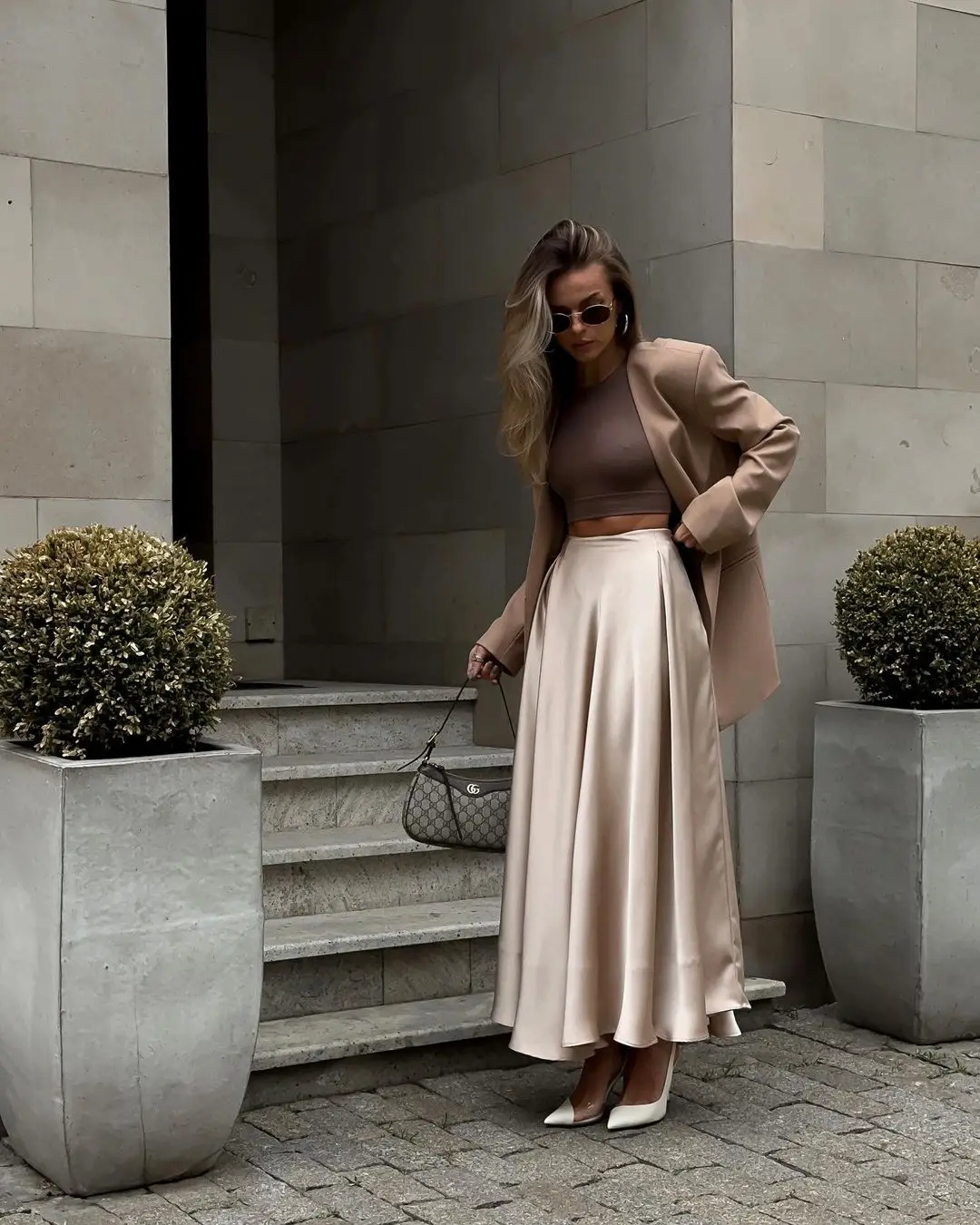 Bornladies Elegant Satin Loose Women Skirt 2025 High Waist Maxi Skirts Streetwear Classic Long Skirt Fashion Female Black Skirt