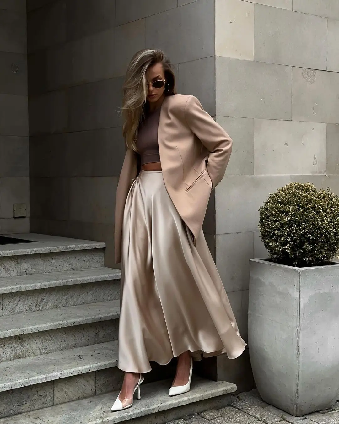 Bornladies Elegant Satin Loose Women Skirt 2025 High Waist Maxi Skirts Streetwear Classic Long Skirt Fashion Female Black Skirt