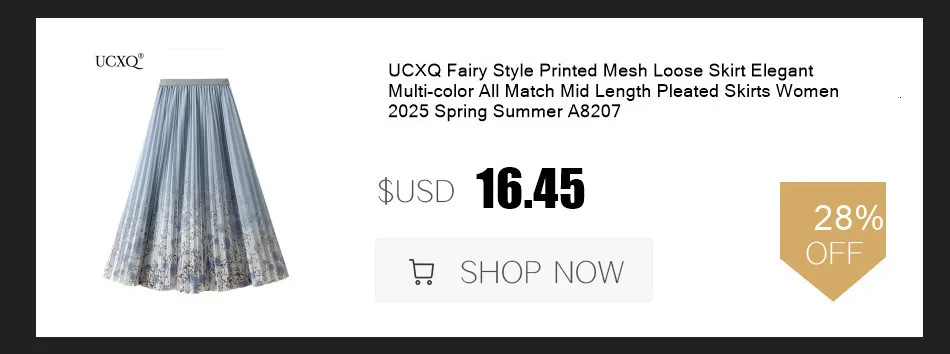 UCXQ Elegant Fashion Skirt Fairy Style All Match Patchwork Bow High Waist Vintage Umbrella Skirt Women 2025 Spring Summer 3A9515