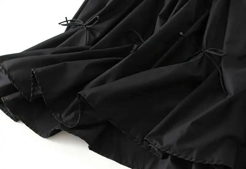 UCXQ Elegant Fashion Skirt Fairy Style All Match Patchwork Bow High Waist Vintage Umbrella Skirt Women 2025 Spring Summer 3A9515