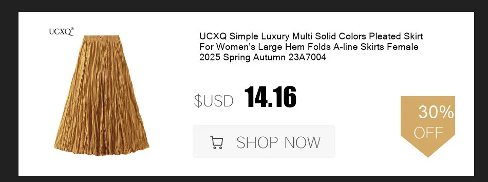 UCXQ Elegant Fashion Skirt Fairy Style All Match Patchwork Bow High Waist Vintage Umbrella Skirt Women 2025 Spring Summer 3A9515