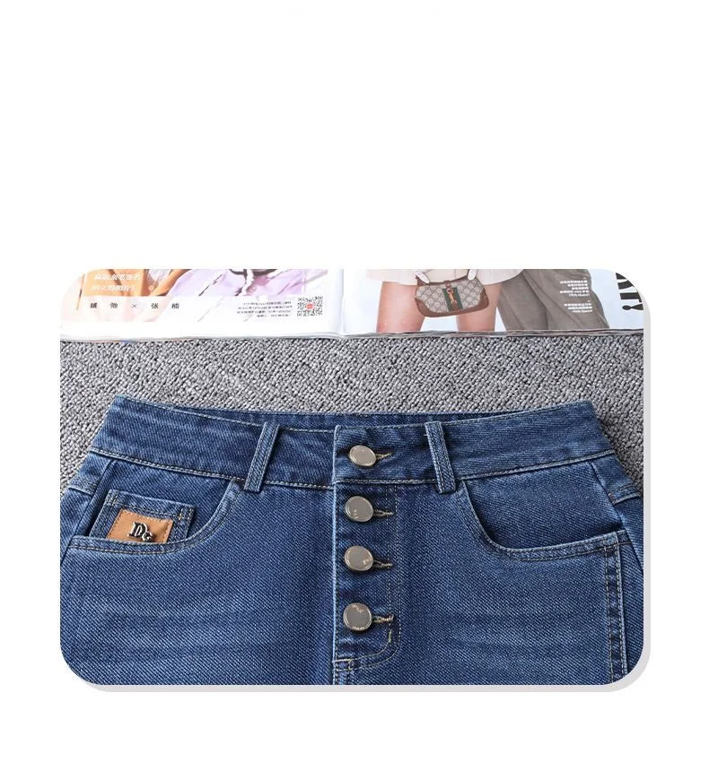 Denim Skirt Women's 2026 Spring/Summer New Slim High Waist Split One Step A-line Wrap Hip Skirts Female Casual Clothing