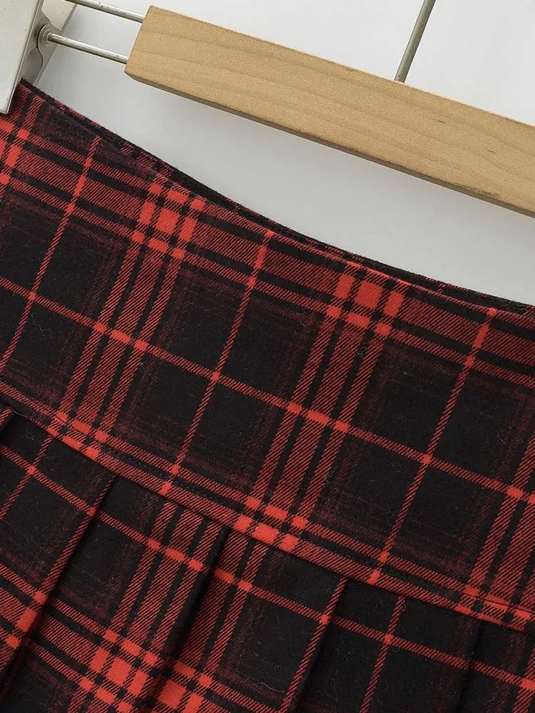 Minifaldas de verano para mujer faldas a cuadros de moda coreana vintage para mujer faldas y2k faldas a cuadros rojas plisadas e