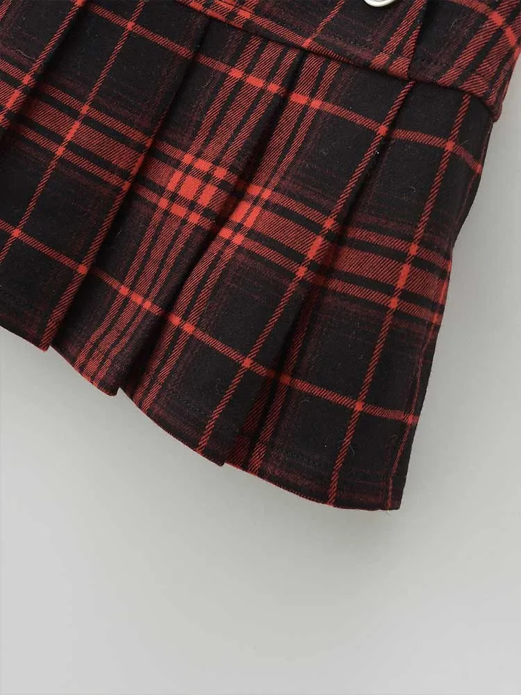 Minifaldas de verano para mujer faldas a cuadros de moda coreana vintage para mujer faldas y2k faldas a cuadros rojas plisadas e