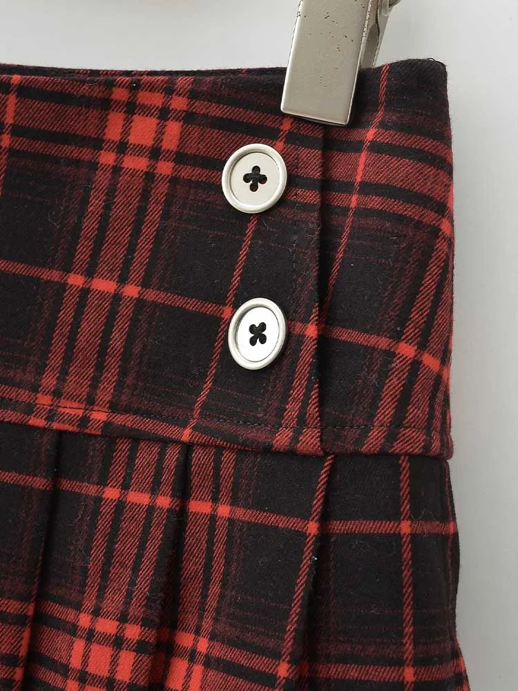 Minifaldas de verano para mujer faldas a cuadros de moda coreana vintage para mujer faldas y2k faldas a cuadros rojas plisadas e