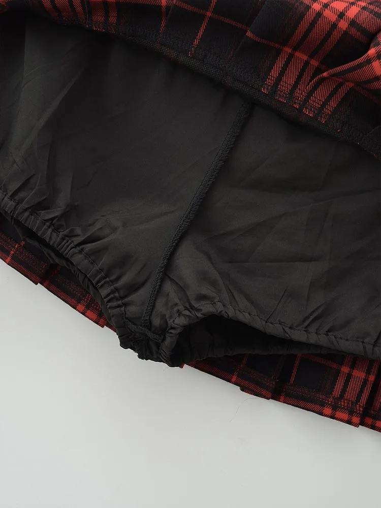 Minifaldas de verano para mujer faldas a cuadros de moda coreana vintage para mujer faldas y2k faldas a cuadros rojas plisadas e