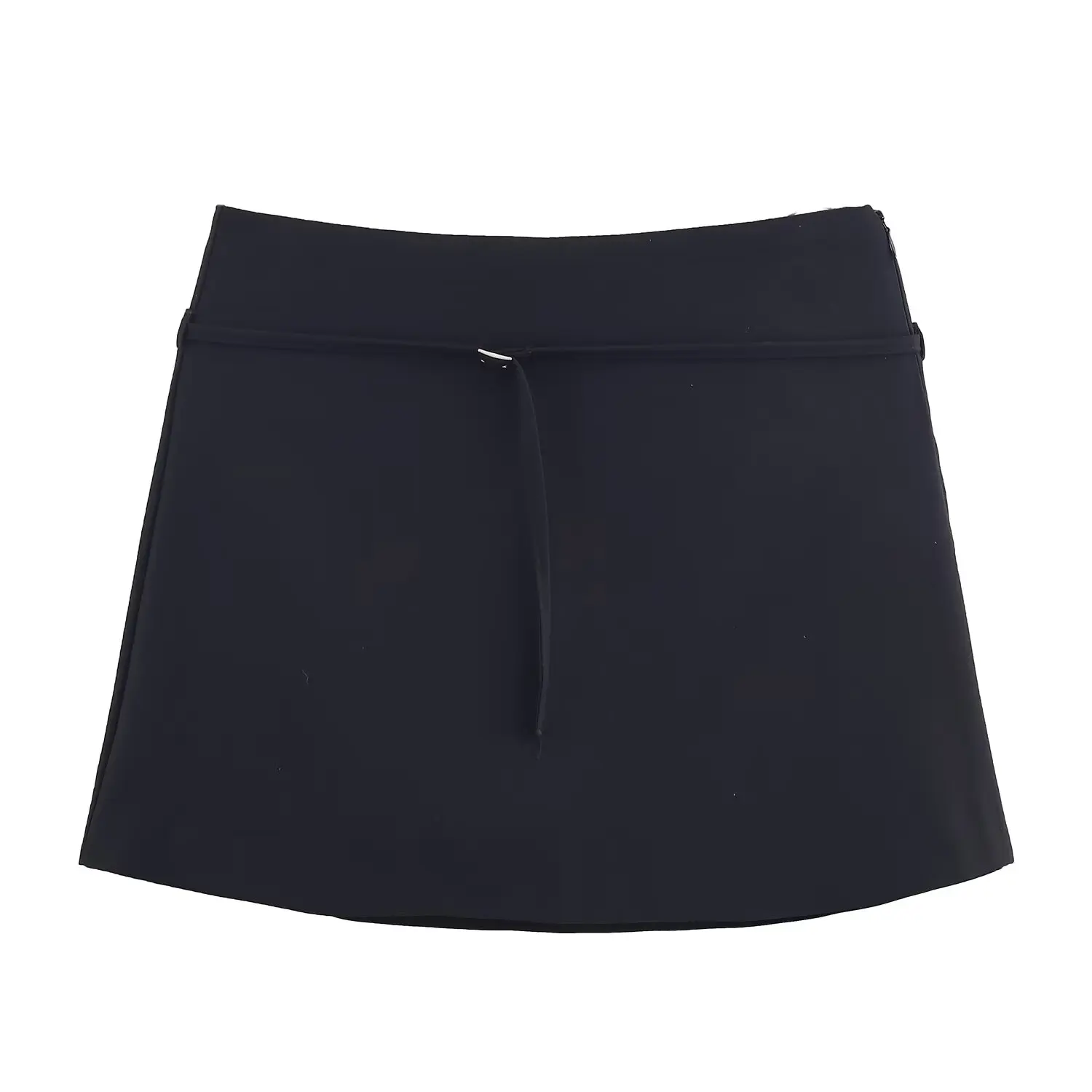 BSAY Autumn New Product Women's Wear 2025 Fashion Versatile Slim Straight Waist Belt Decoration Mid Waist Skirts and Pants
