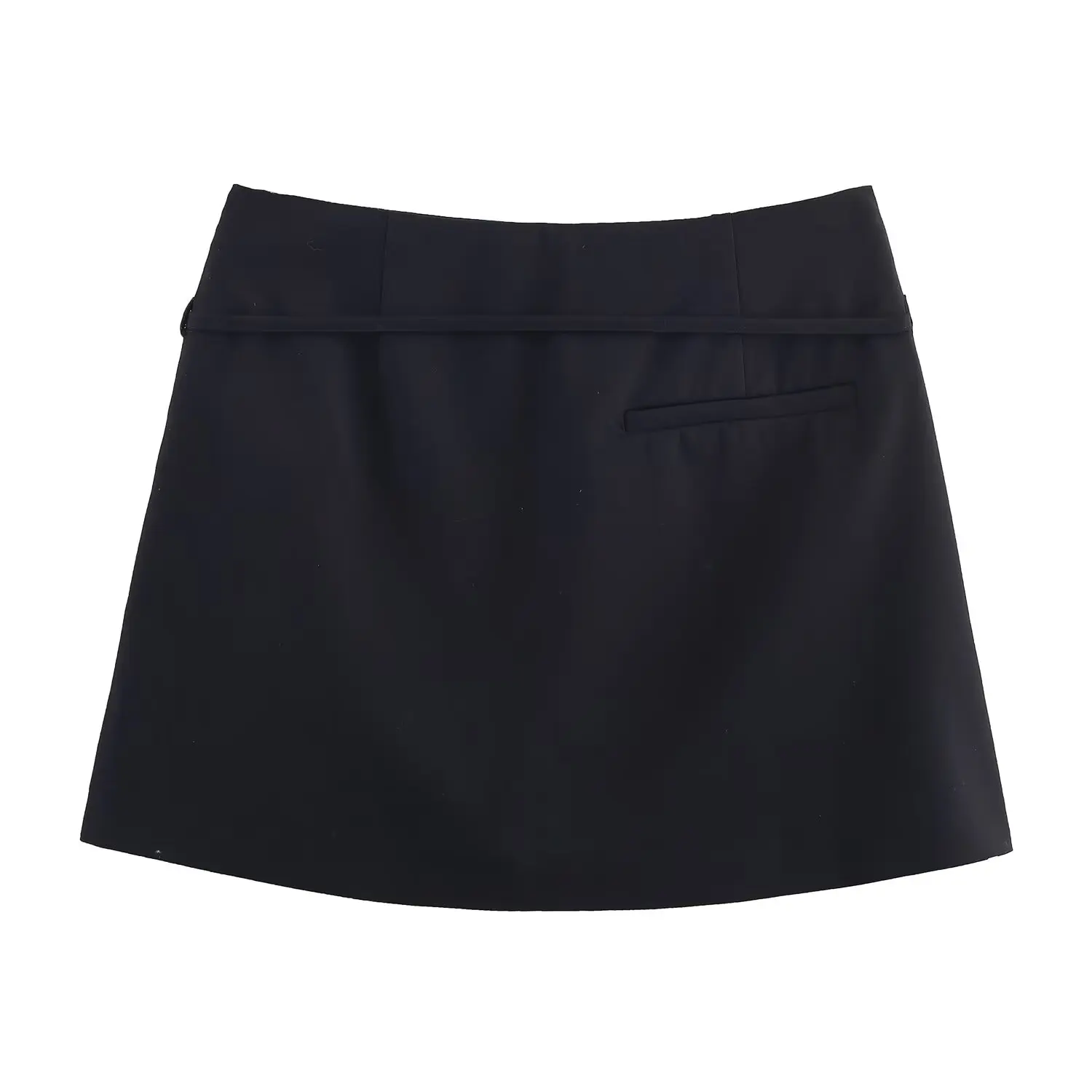 BSAY Autumn New Product Women's Wear 2025 Fashion Versatile Slim Straight Waist Belt Decoration Mid Waist Skirts and Pants