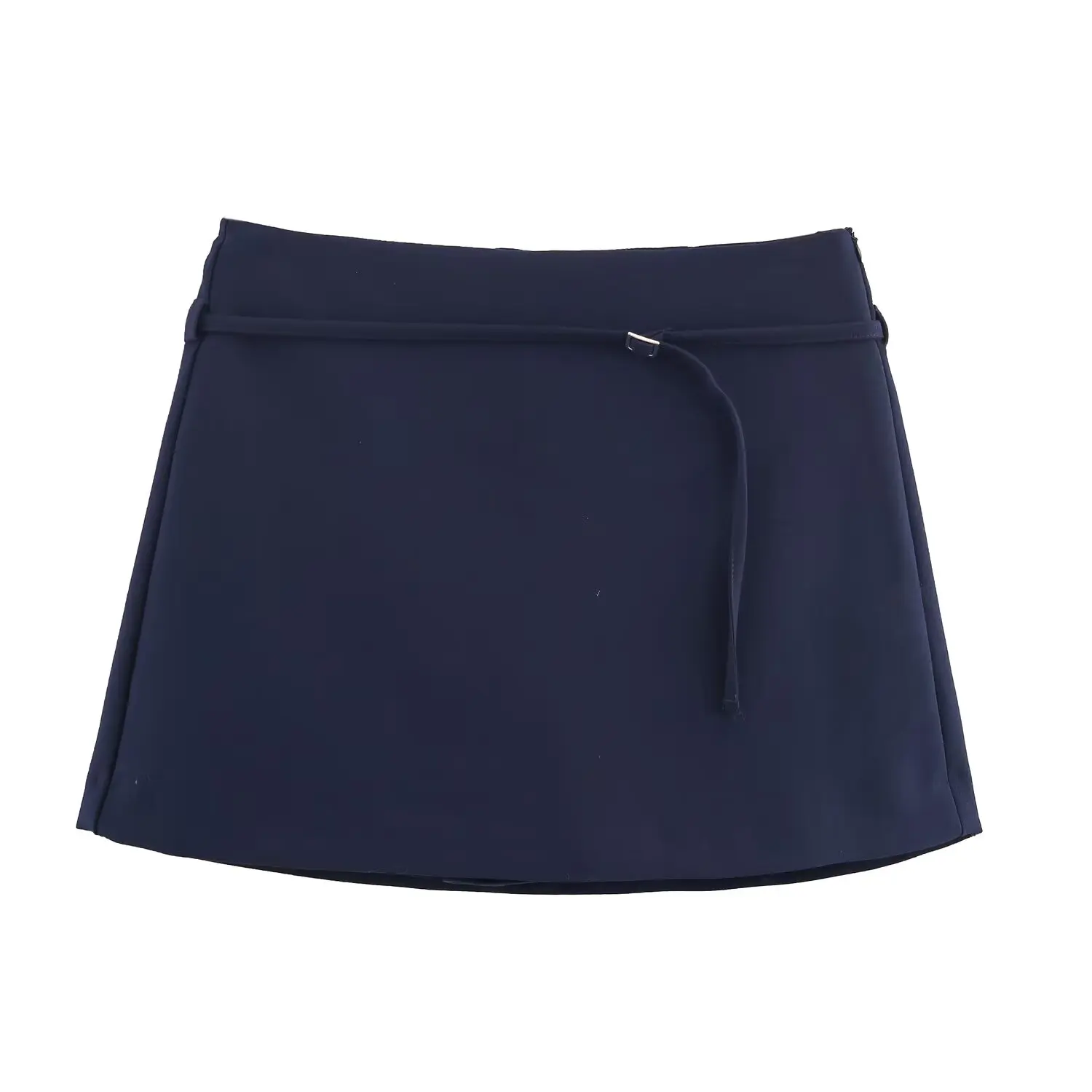 BSAY Autumn New Product Women's Wear 2025 Fashion Versatile Slim Straight Waist Belt Decoration Mid Waist Skirts and Pants