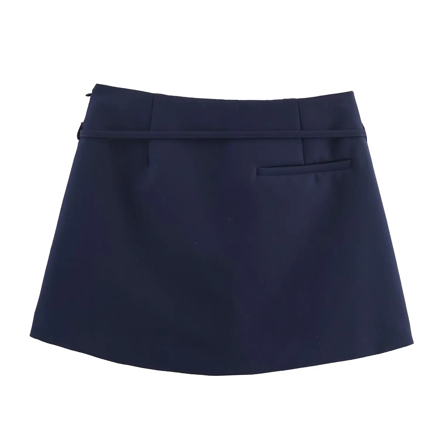 BSAY Autumn New Product Women's Wear 2025 Fashion Versatile Slim Straight Waist Belt Decoration Mid Waist Skirts and Pants