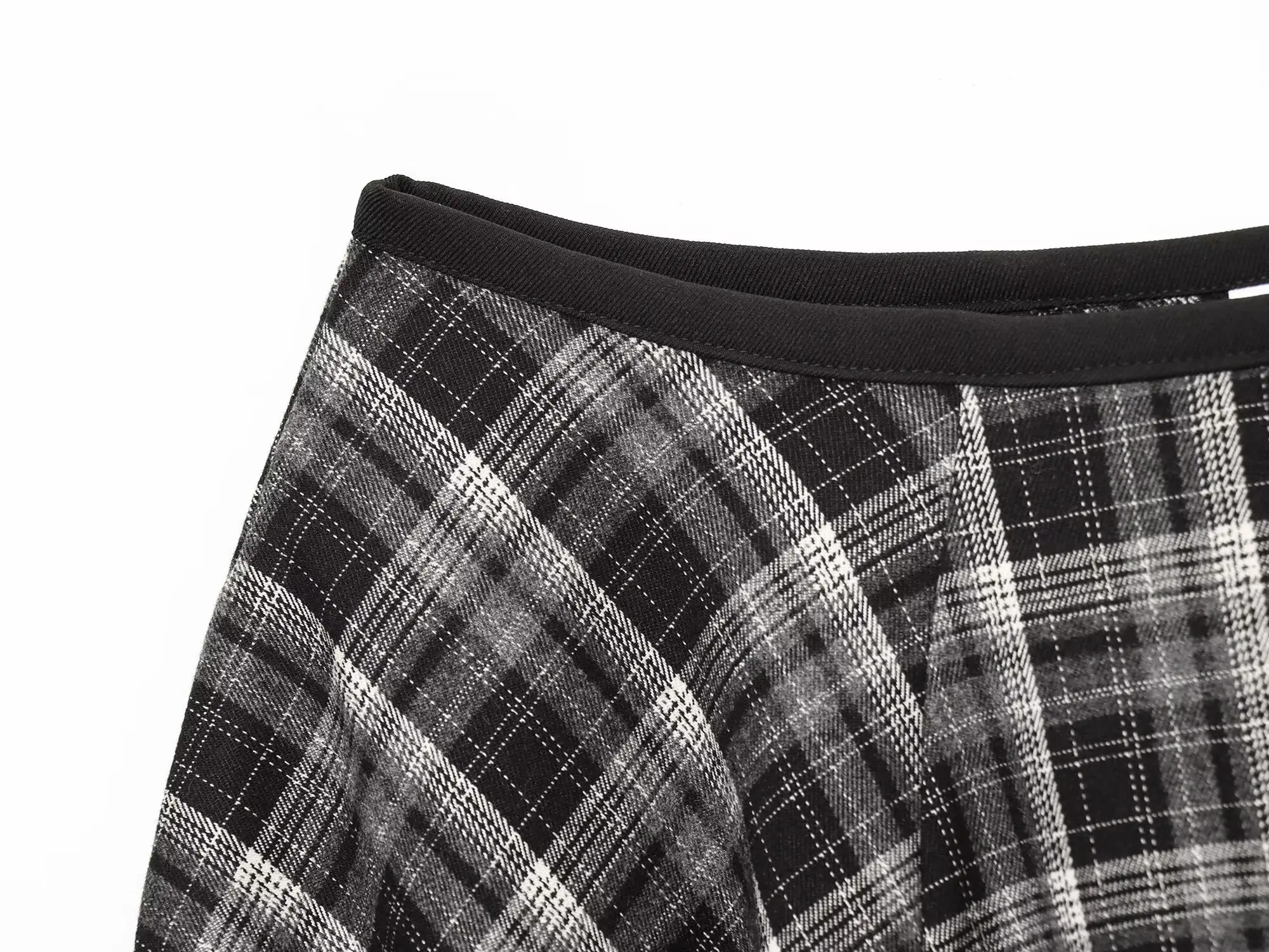 BSAY Loose Plaid Umbrella Skirt Women's clothing Autumn Winter Side Zip Chic Female High Waist Elegant A-line Long Skirts Mujer