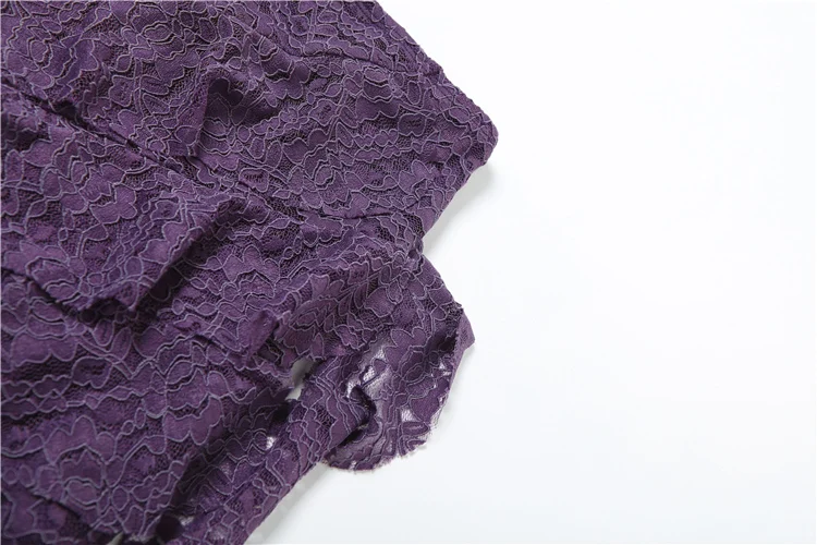 Women Tassel Skirt Irregular Hem Multi Layered Ruffles Lace Patchwork Sweet Summer Daily Wear Skinny Versatile Purple Skirt