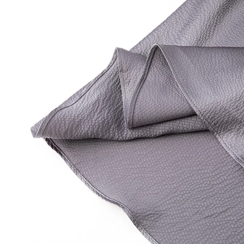 2026 Women's Summer New 100% Natural Mulberry Silk Pearl Satin Dark Grey Elegant Diagonal Cut Wrapped Hip Fishtail Skirt
