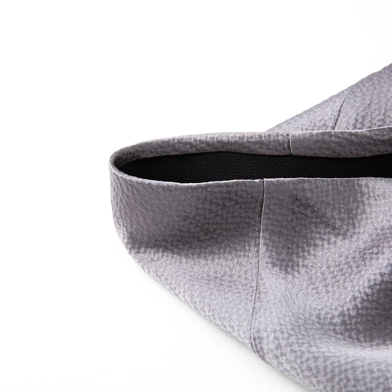 2026 Women's Summer New 100% Natural Mulberry Silk Pearl Satin Dark Grey Elegant Diagonal Cut Wrapped Hip Fishtail Skirt