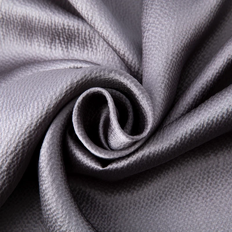 2026 Women's Summer New 100% Natural Mulberry Silk Pearl Satin Dark Grey Elegant Diagonal Cut Wrapped Hip Fishtail Skirt