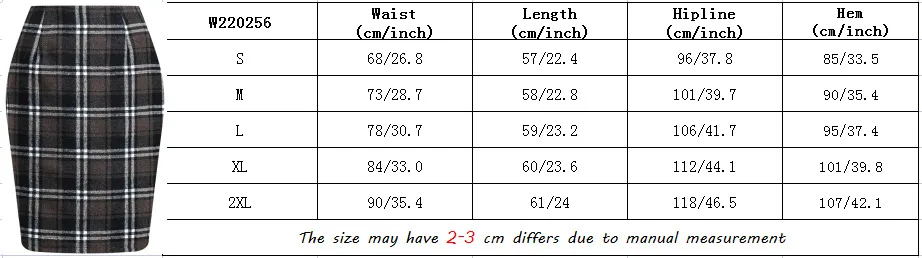 2025 Autumn and Winter Women's Plaid Hip Skirt Zipper Slim Wool Blend Fashion Office Pencil Skirts Midi Skirt