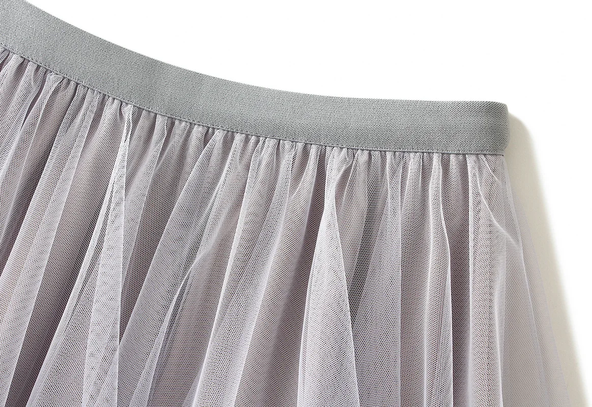 Summer Tulle Cake Skirt Women Fashion Elegant High Waist Chic Ball Gown Skirt Female Loose Mesh Irrgular Long Skirts