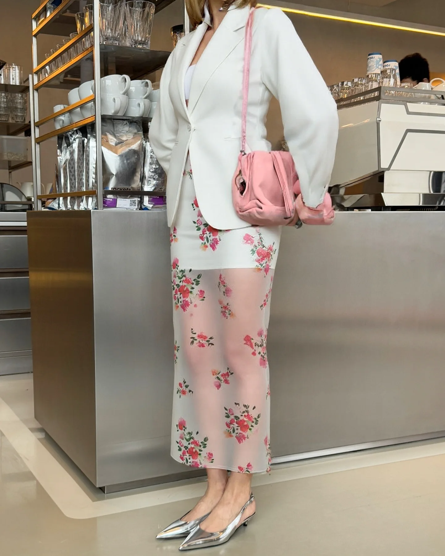 Tornova See Through Floral Print Skirt For Women High Waist Slit Sexy Long Skirt 2026 Summer New Straight Skirt Female Elegant