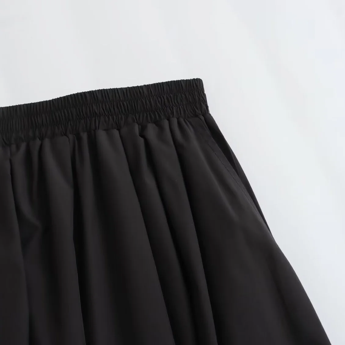 BSAY Women's Fashion Spring New Black Wide Pleated Swing Vintage Chic Female High Waist Elegant A-line Long Skirt Mujer
