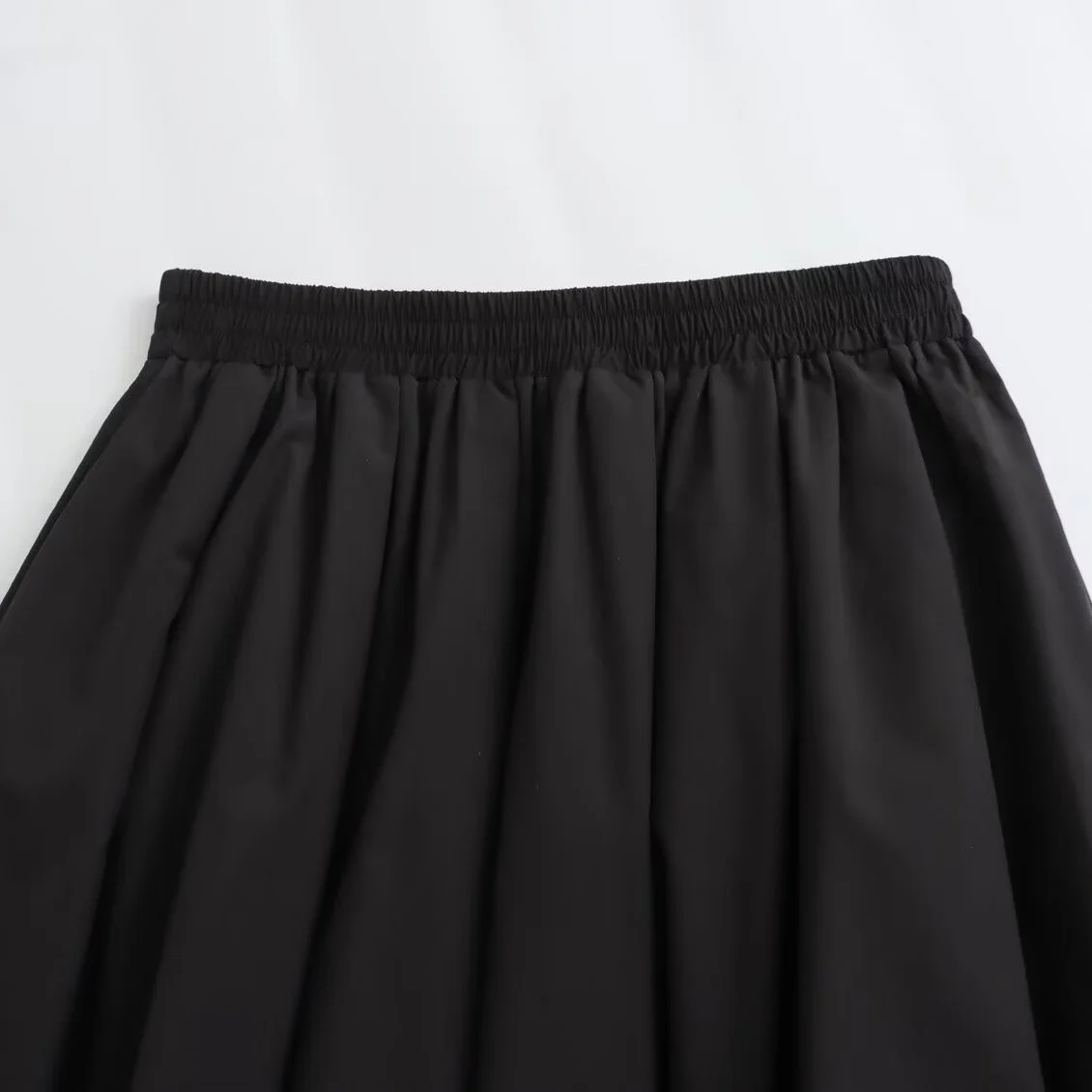 BSAY Women's Fashion Spring New Black Wide Pleated Swing Vintage Chic Female High Waist Elegant A-line Long Skirt Mujer