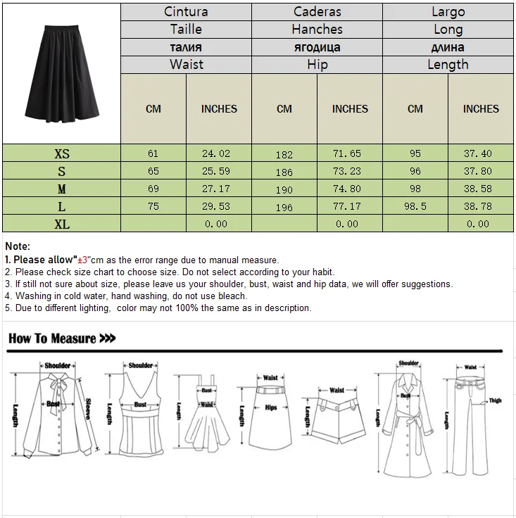 BSAY Women's Fashion Spring New Black Wide Pleated Swing Vintage Chic Female High Waist Elegant A-line Long Skirt Mujer