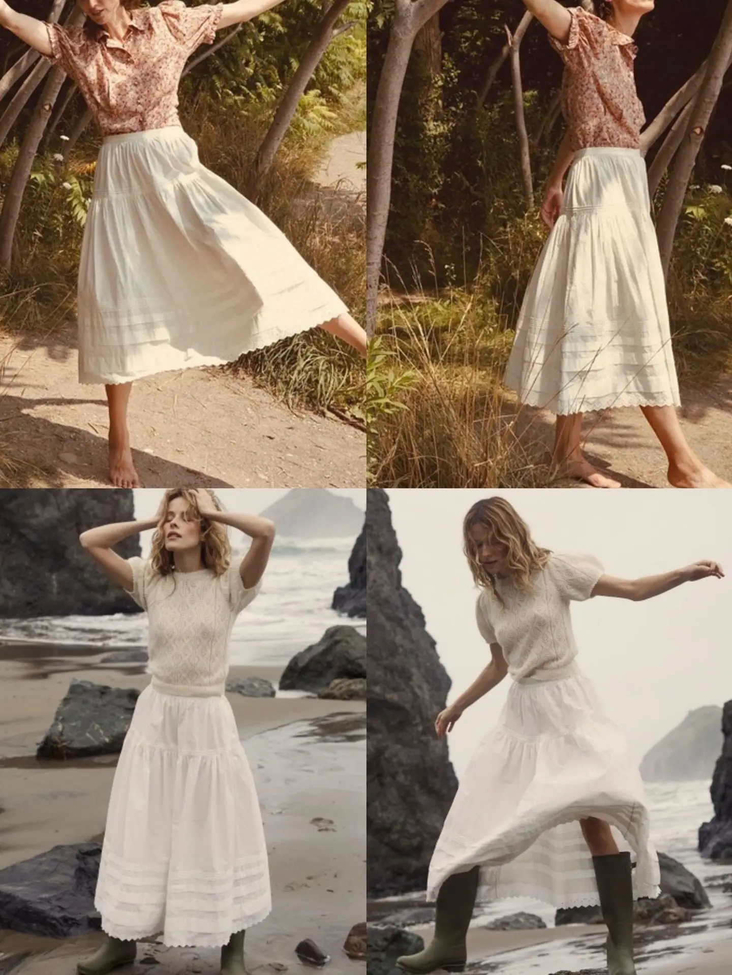 Boho Inspired white skirt women cotton midi skirt spring summer skirt streetwear cotton elegant long skirts for women