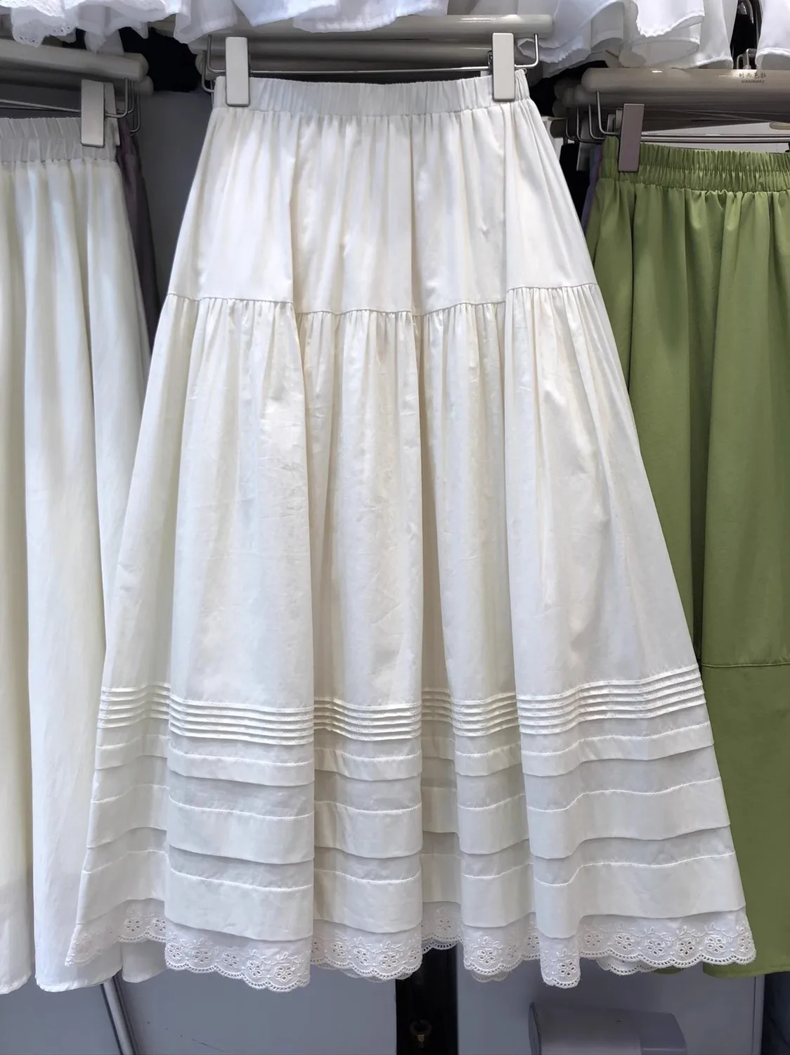Boho Inspired white skirt women cotton midi skirt spring summer skirt streetwear cotton elegant long skirts for women