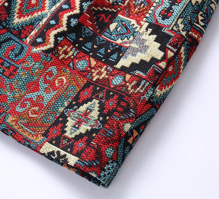 Early Spring Womens Boho Skirt Embroidery A-Line Mini Skirts Chic Geometric Pattern Woolen Vintage Ethnic Style Female Skirts