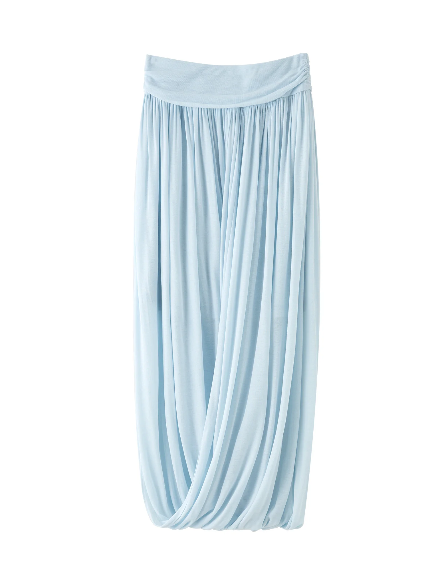 ZIQIAO 2026 Summer New Women‘s Bubble Hem Asymmetric Midi Skirt, Voluminous Knit Bubble Skirt for Coquette & Y2K Street Style