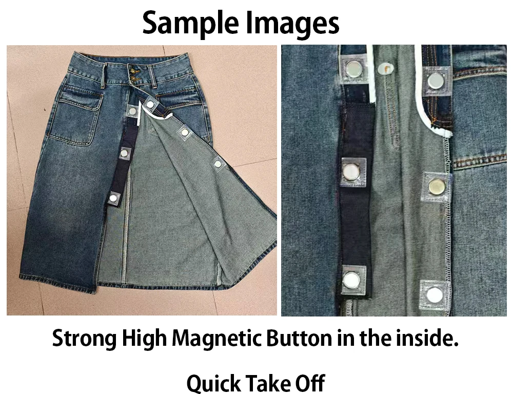 Woman Outdoor Exposure Skirts with Magnetic Button for Easy Take off Underwear Expose Dress Outdoor Sport Couple Costume Date