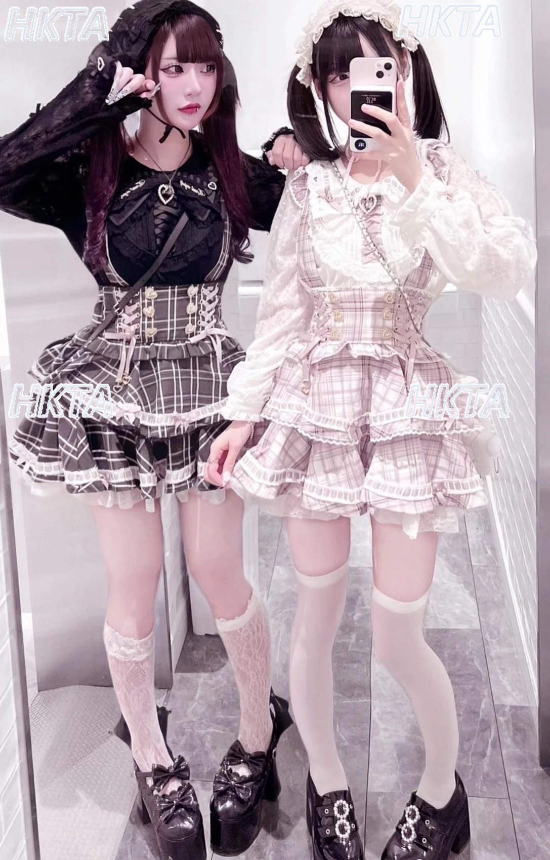 Japanese Style Strap Skirt High Waist Slim Fit High Waist Short Pleated Skirt Autumn Winter New Sweet Fairy Plaid Cake Skirts