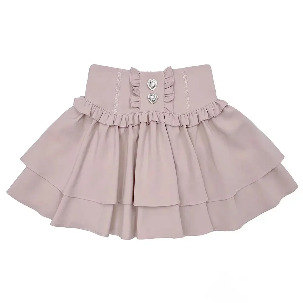 Women's Jirai Kei Lolita Plaid Lace Up High Waist Skirt Sweet A Line Punk Kawaii Subculture Daily Japanese Harajuku Cute Outfit