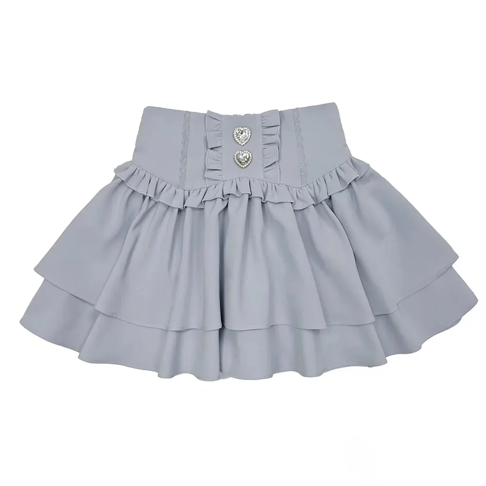 Women's Jirai Kei Lolita Plaid Lace Up High Waist Skirt Sweet A Line Punk Kawaii Subculture Daily Japanese Harajuku Cute Outfit