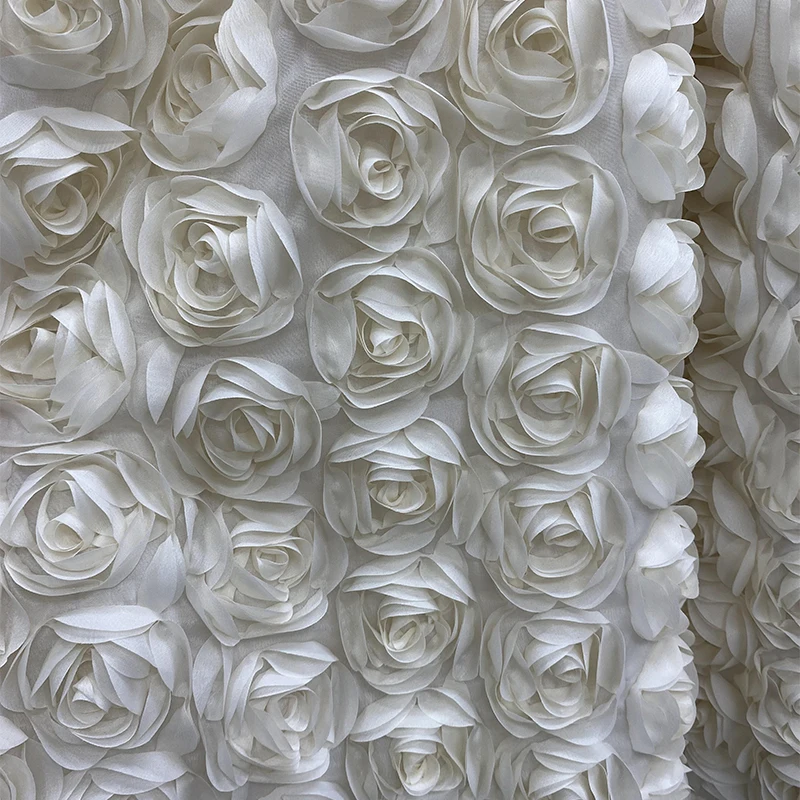 3D Floral White Skirt Women A-line Elastic High Waist Female Skirt Faldas Ajustadas French Chic Elegant Long Skirts Dropshipping