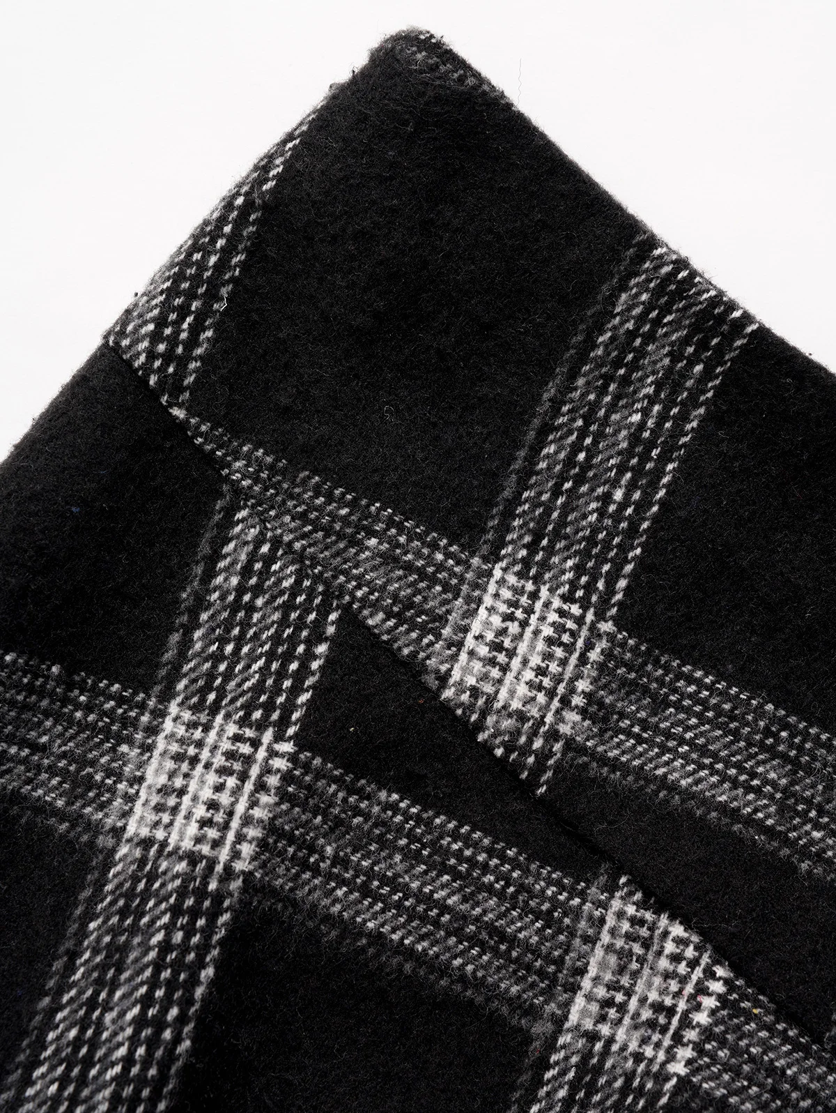 Dressfo Womens Asymmetic Hem Plaid Skirt Buckle Strap Detail Casual Midi A Line Dress Black Skirts 2024 New