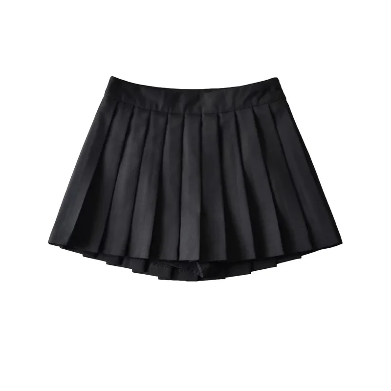 Summer High Waist Skirts Womens Sexy Mini Skirts Vintage Pleated Skirt Korean Tennis Skirts Short White Black