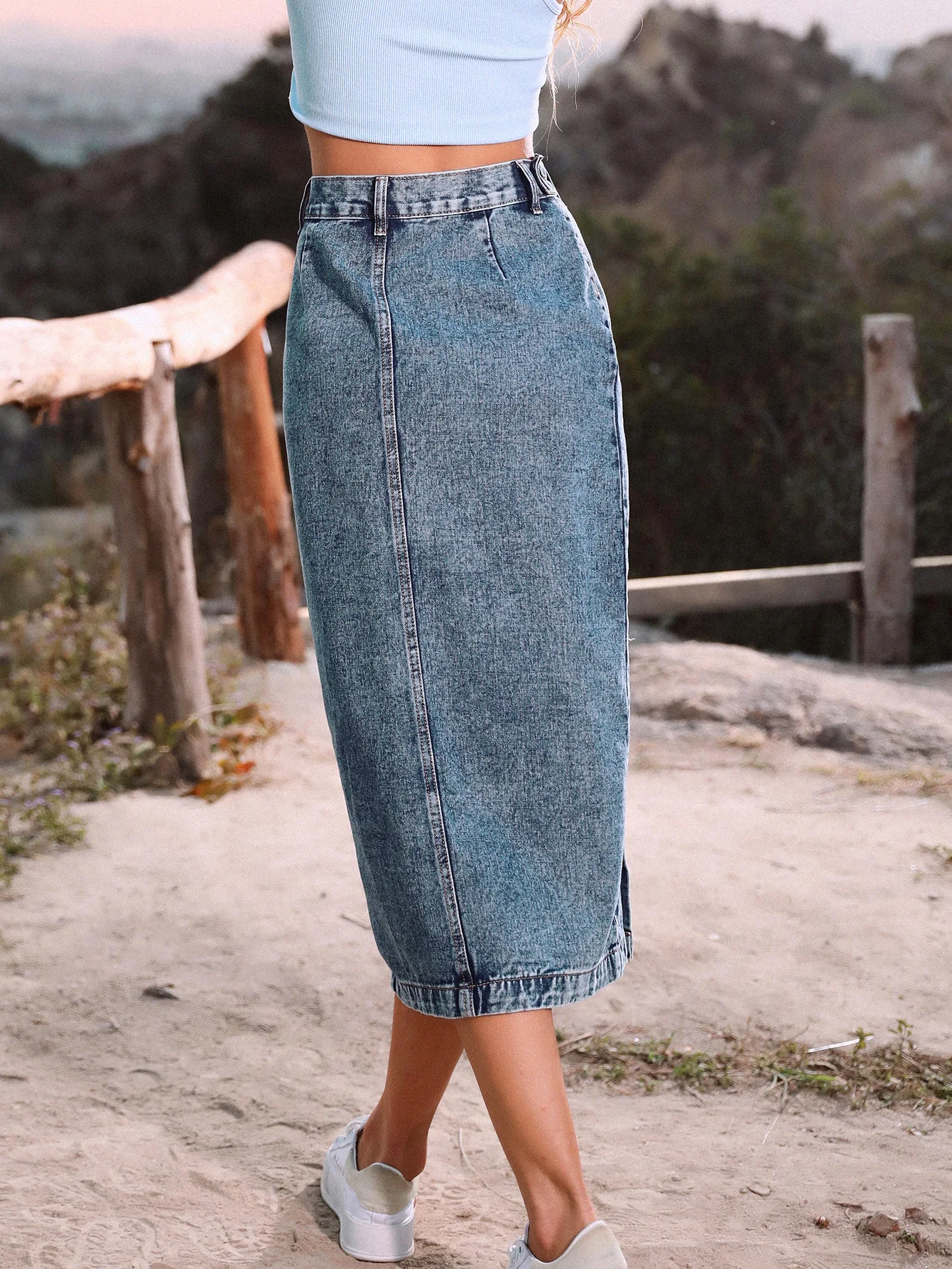 Casual High Quality Maxi Denim Skirts For Women Summer 2024 Fashion Black Jeans Dress Long Y2k Skirt Denim
