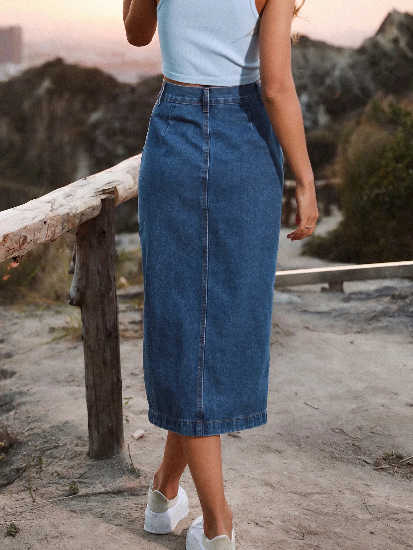 Casual High Quality Maxi Denim Skirts For Women Summer 2024 Fashion Black Jeans Dress Long Y2k Skirt Denim