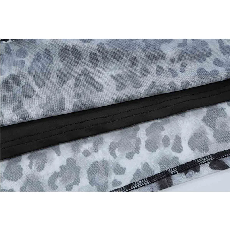Sexy Elegant Leopard Printed Midi Skirt Women Fashion Dress Lady Clothes Summer Office Party Club Streetwear Wholesale
