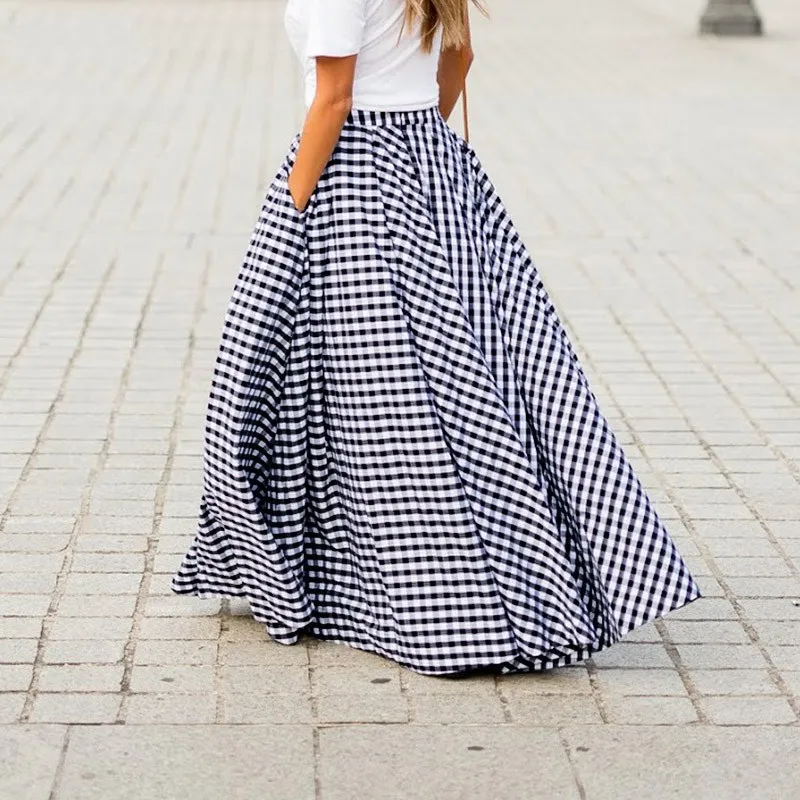 Fashion Elegant Skirt For Women Casual High Waist Loose Long Skirts Female Holiday Party Office Skirt Womens Clothing Summer New