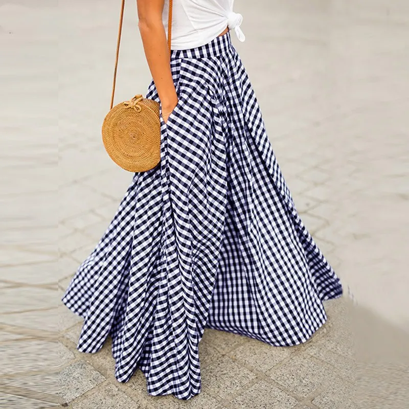 Fashion Elegant Skirt For Women Casual High Waist Loose Long Skirts Female Holiday Party Office Skirt Womens Clothing Summer New
