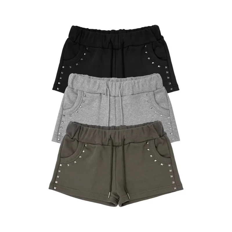 2026 Summer Hot Diamond Tie Rope Sexy European American High Street Dark Style Shorts For Women