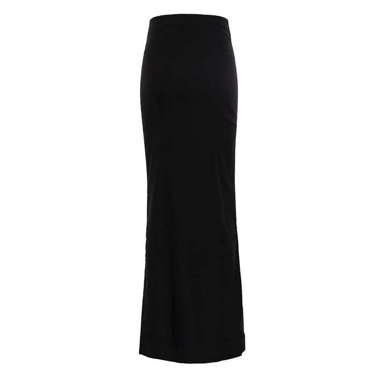 Fashion For Women Black Long Skirts High Waist Slim Seamless Elegant Ladies Gown Casual Summer  New Female Maxi Skirts