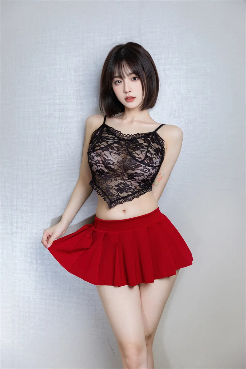 Sexy Women's Ultra-short Pleated Skirt Outdoor Mini Micro A-Line Skirts Nightclub Woman Dance Wear Allure Short Skirts