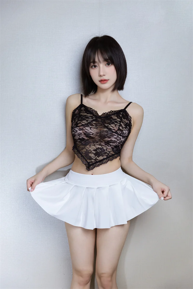 Sexy Women's Ultra-short Pleated Skirt Outdoor Mini Micro A-Line Skirts Nightclub Woman Dance Wear Allure Short Skirts