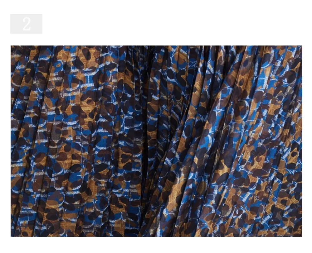 CHCH Elegant Leopard Floral Printing Long Skirt Women Sexy High Waist Midi Skirts Office Lady Bodycon A Line Skirts