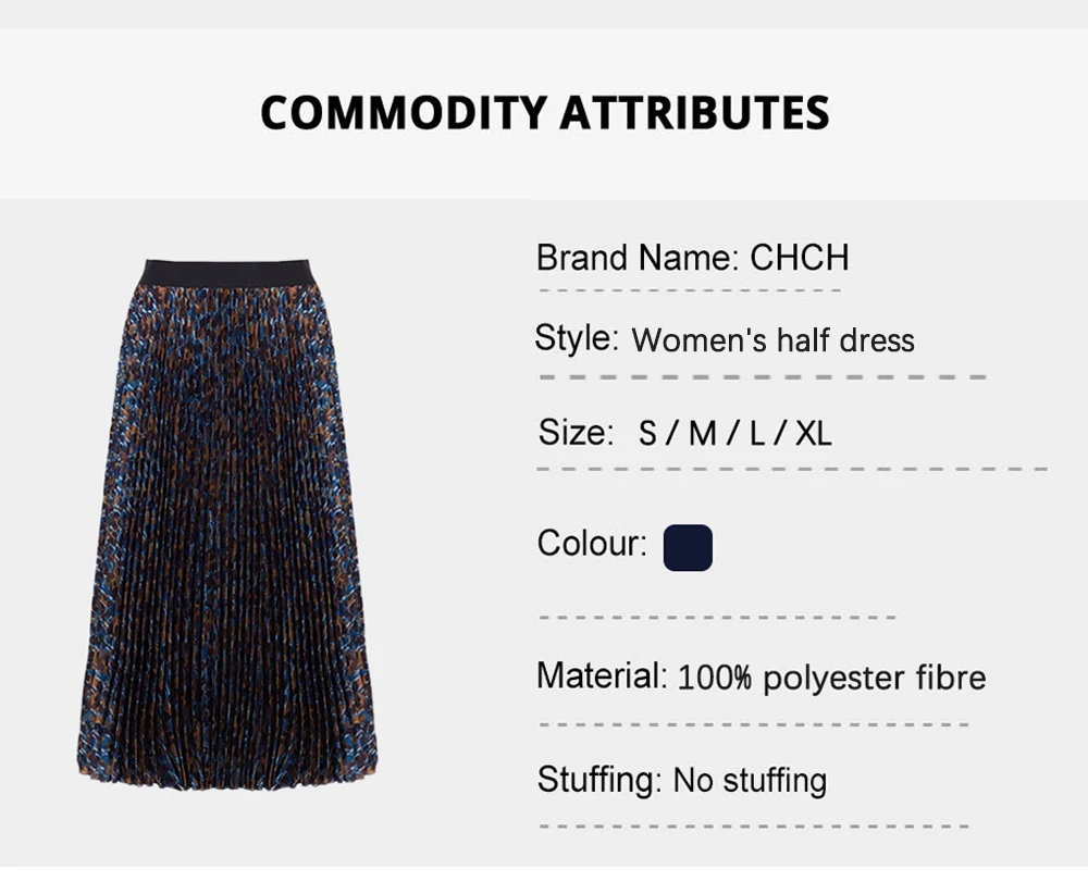 CHCH Elegant Leopard Floral Printing Long Skirt Women Sexy High Waist Midi Skirts Office Lady Bodycon A Line Skirts