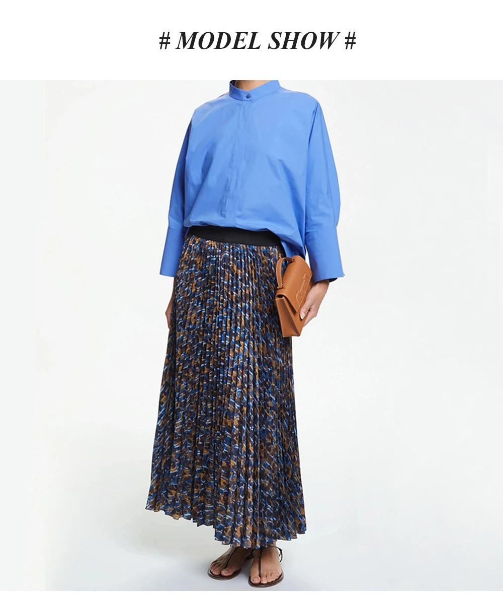 CHCH Elegant Leopard Floral Printing Long Skirt Women Sexy High Waist Midi Skirts Office Lady Bodycon A Line Skirts