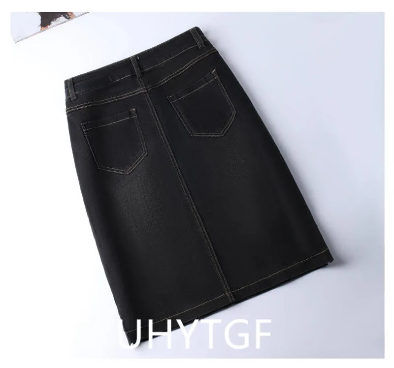 Women's Denim Skirts Spring Summer Jeans Skirts Streetwear Sexy Sheath Skirts Female Fashion High-Waisted Split Vintage Skirts